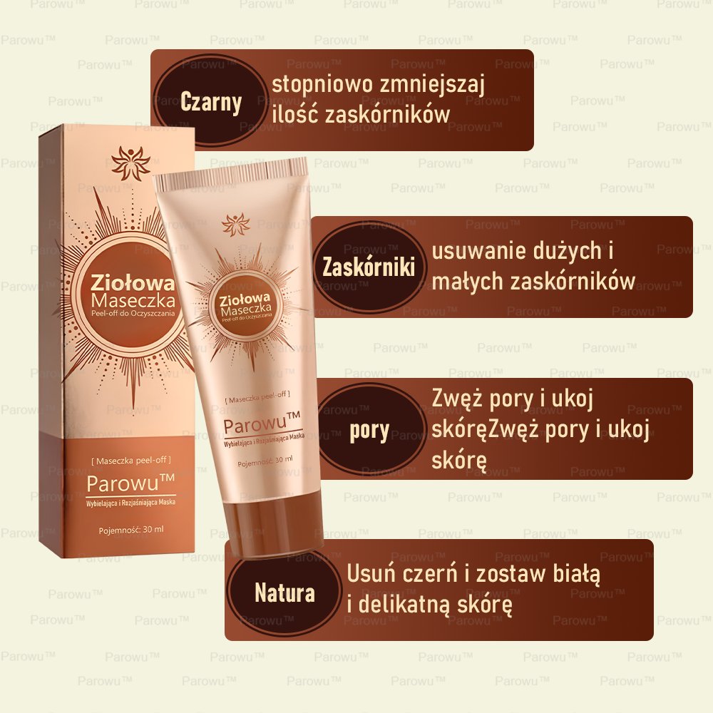 Parowu™ Wybielająca i Rozjaśniająca Maska -🌿Naturalne składniki trwale usuwają plamy, piegi i przebarwienia