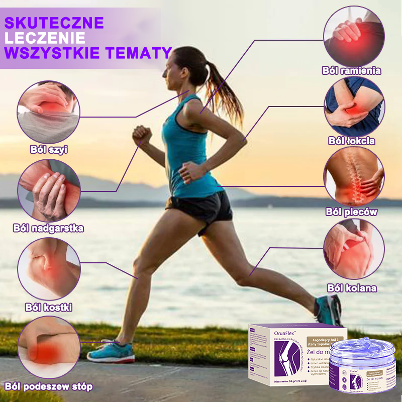 🟪OruaFlex™ Kurkuma & Olej Emu Żel do masażu łagodzący ból i stany zapalne stawów👨⚕️Certyfikowany przez Polskie Towarzystwo Ortopedyczne i Traumatologiczne (PTOiTr)