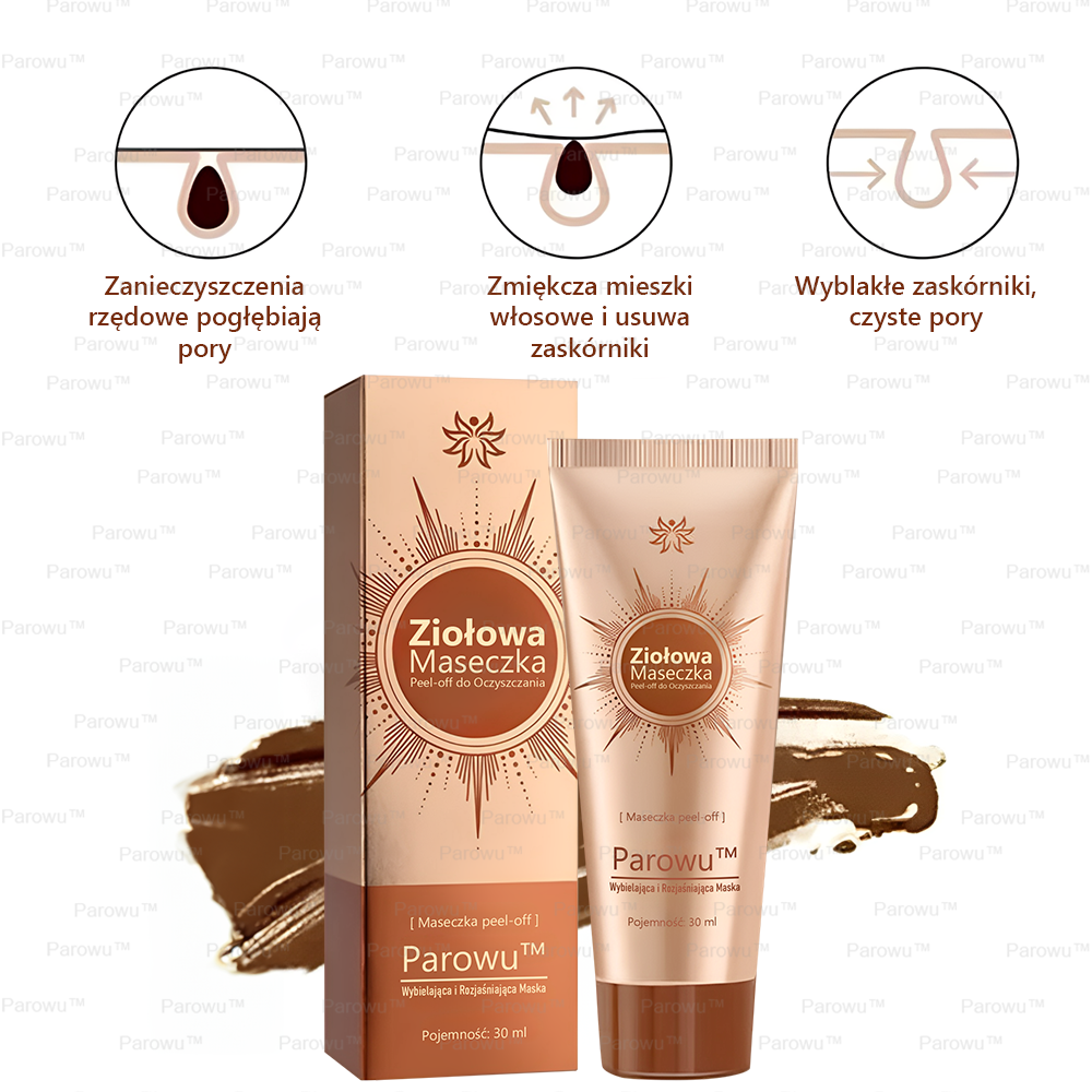 Parowu™ Wybielająca i Rozjaśniająca Maska ✨ Naturalne składniki trwale usuwają plamy, piegi i przebarwienia