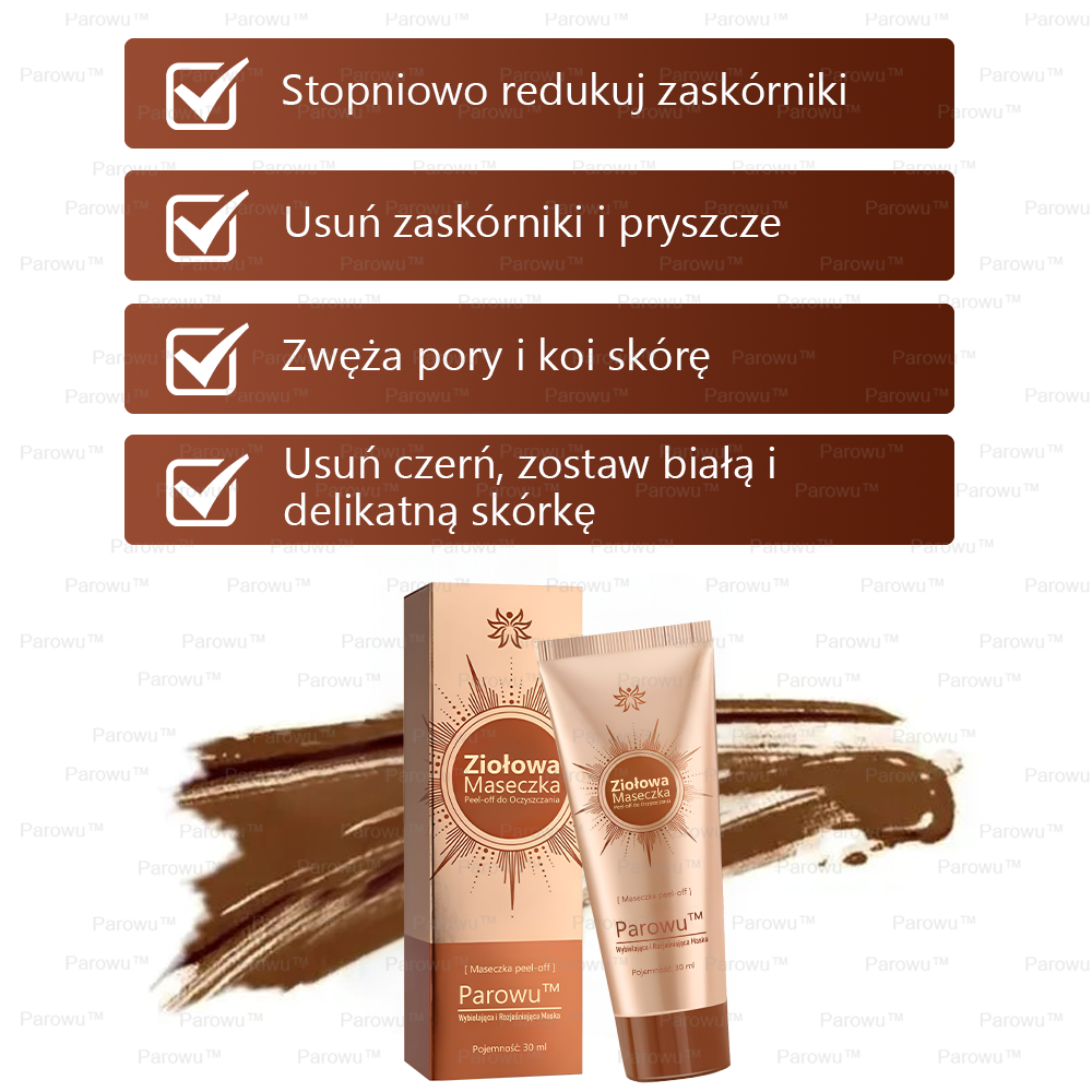 Parowu™ Wybielająca i Rozjaśniająca Maska ✨ Naturalne składniki trwale usuwają plamy, piegi i przebarwienia