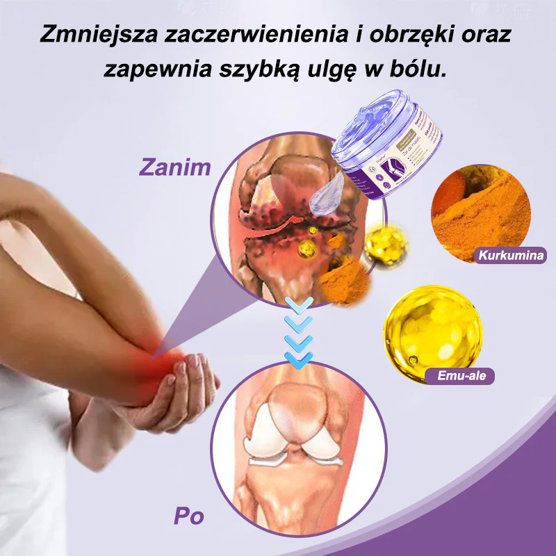 🌿𝐎𝐫𝐮𝐚𝐅𝐥𝐞𝐱™ Kurkuma & Olej Emu Żel do masażu łagodzący ból i stany zapalne stawów👨‍⚕️Certyfikowany przez Polskie Towarzystwo Ortopedyczne i Traumatologiczne (PTOiTr)