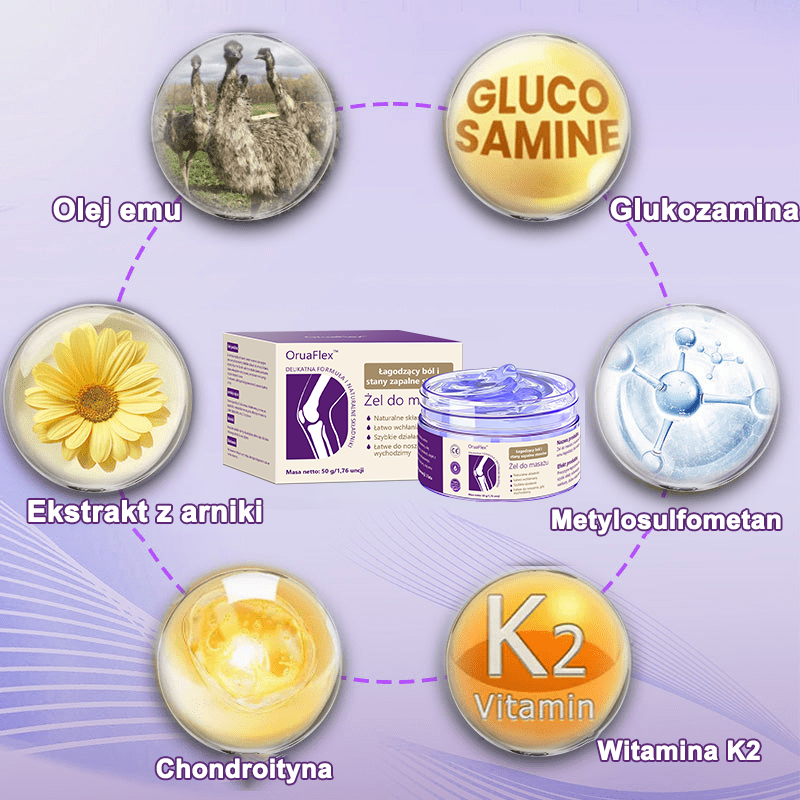 🌿𝐎𝐫𝐮𝐚𝐅𝐥𝐞𝐱™ Kurkuma & Olej Emu Żel do masażu łagodzący ból i stany zapalne stawów👨‍⚕️Certyfikowany przez Polskie Towarzystwo Ortopedyczne i Traumatologiczne (PTOiTr)