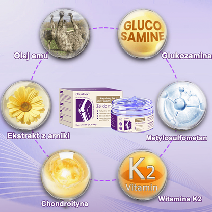 🌿𝐎𝐫𝐮𝐚𝐅𝐥𝐞𝐱™ Kurkuma & Olej Emu Żel do masażu łagodzący ból i stany zapalne stawów👨‍⚕️Certyfikowany przez Polskie Towarzystwo Ortopedyczne i Traumatologiczne (PTOiTr)