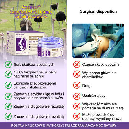 🌿𝐎𝐫𝐮𝐚𝐅𝐥𝐞𝐱™ Kurkuma & Olej Emu Żel do masażu łagodzący ból i stany zapalne stawów👨‍⚕️Certyfikowany przez Polskie Towarzystwo Ortopedyczne i Traumatologiczne (PTOiTr)