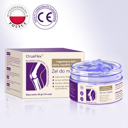 🌿𝐎𝐫𝐮𝐚𝐅𝐥𝐞𝐱™ Kurkuma & Olej Emu Żel do masażu łagodzący ból i stany zapalne stawów👨‍⚕️Certyfikowany przez Polskie Towarzystwo Ortopedyczne i Traumatologiczne (PTOiTr)