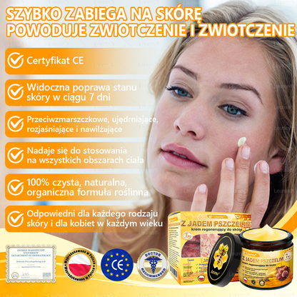 Leurea® Jad Pszczeli Regeneracja Skóry Krem — ⭐Naturalna regeneracja skóry, wygładzenie zmarszczek i promienna cera-50 ml