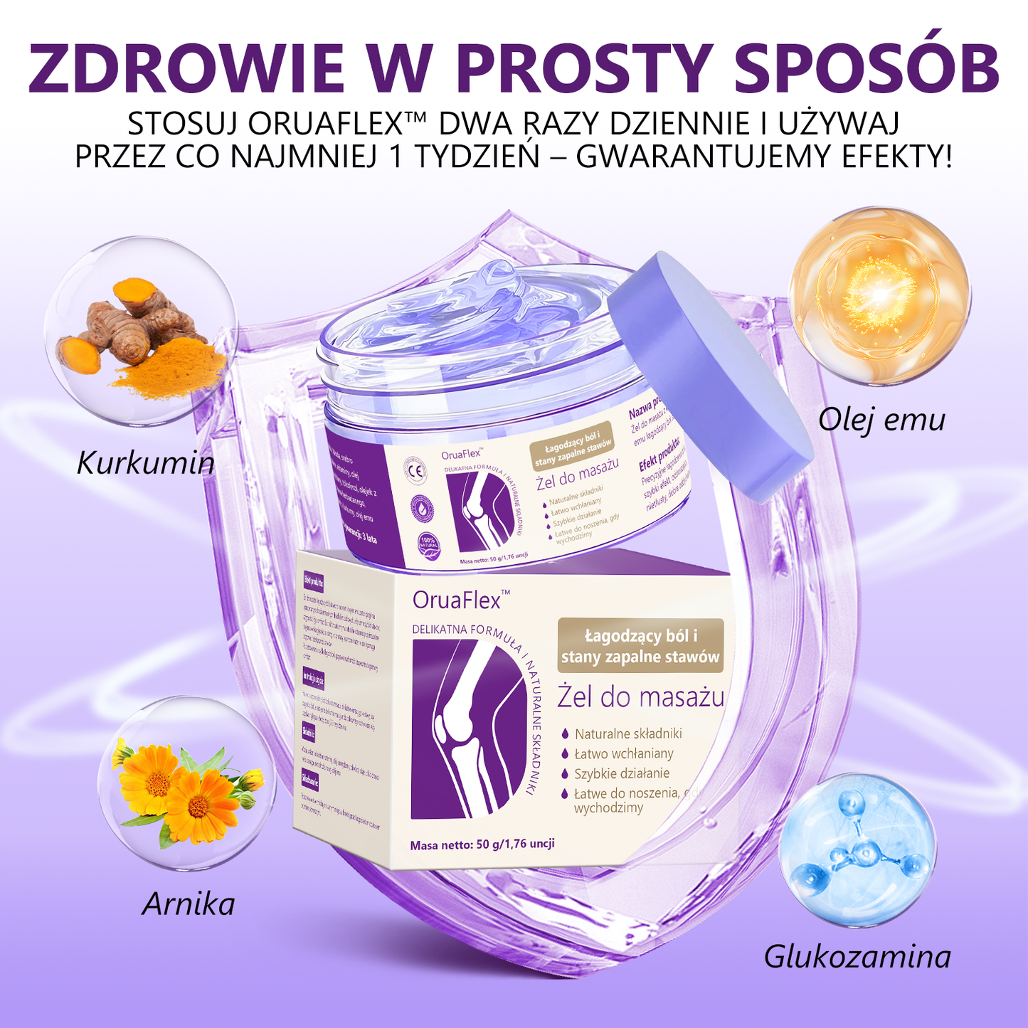 🔸𝐎𝐫𝐮𝐚𝐅𝐥𝐞𝐱™ Kurkuma & Olej Emu Żel do masażu łagodzący ból i stany zapalne stawów👨‍⚕️Certyfikowany przez Polskie Towarzystwo Ortopedyczne i Traumatologiczne (PTOiTr)