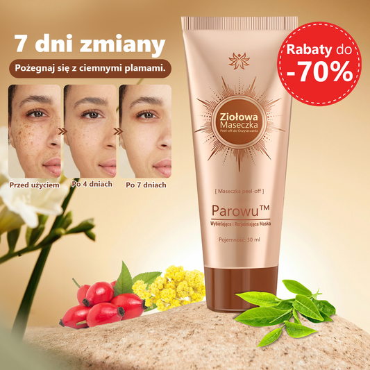 Parowu™ Wybielająca i Rozjaśniająca Maska - Naturalne składniki trwale usuwają plamy, piegi i przebarwienia