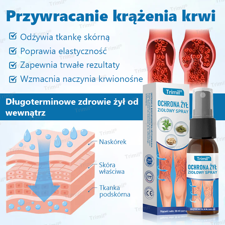 Trimil® Ziołowy Spray na Ochronę Żył – Klinicznie udowodniono, że eliminuje żylaki w zaledwie 7 dni!