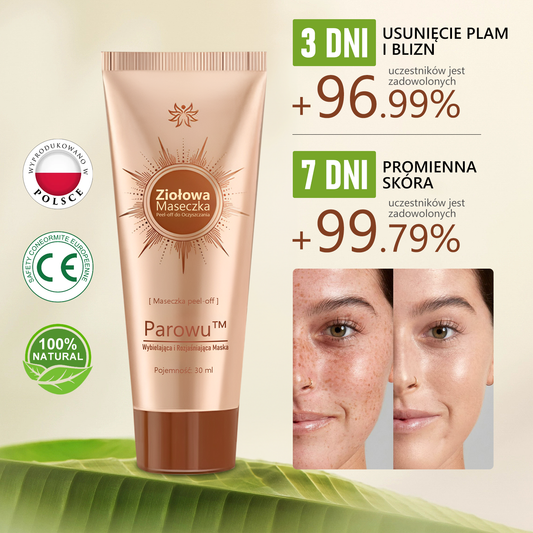Parowu™ Wybielająca i Rozjaśniająca Maska ✨ Naturalne składniki trwale usuwają plamy, piegi i przebarwienia